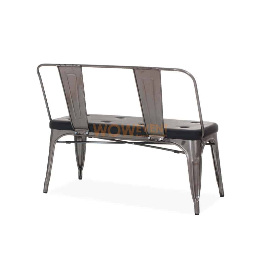 Banc Industriel Avec Dossier En Acier Amsterdam Wowevent A Louer
