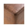 Pouf cube en microfibre effet vintage | EDIMBOURG