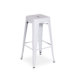 Tabouret haut blanc en acier laqué | PRAGUE