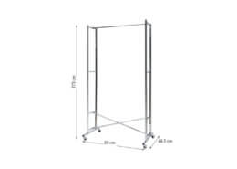 Porte-manteaux pliable en chrome