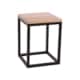 Table d'appoint structure noire sur plateau boise | VIENNE