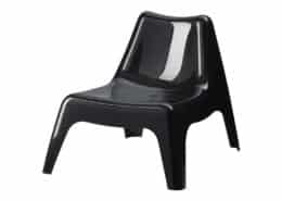 Fauteuil club noir indoor / outdoor design et lounge