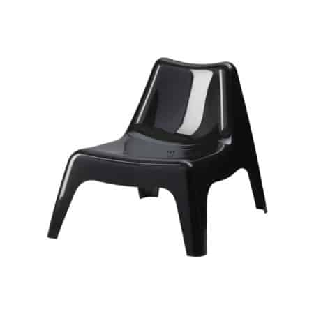 Fauteuil club noir indoor / outdoor design et lounge