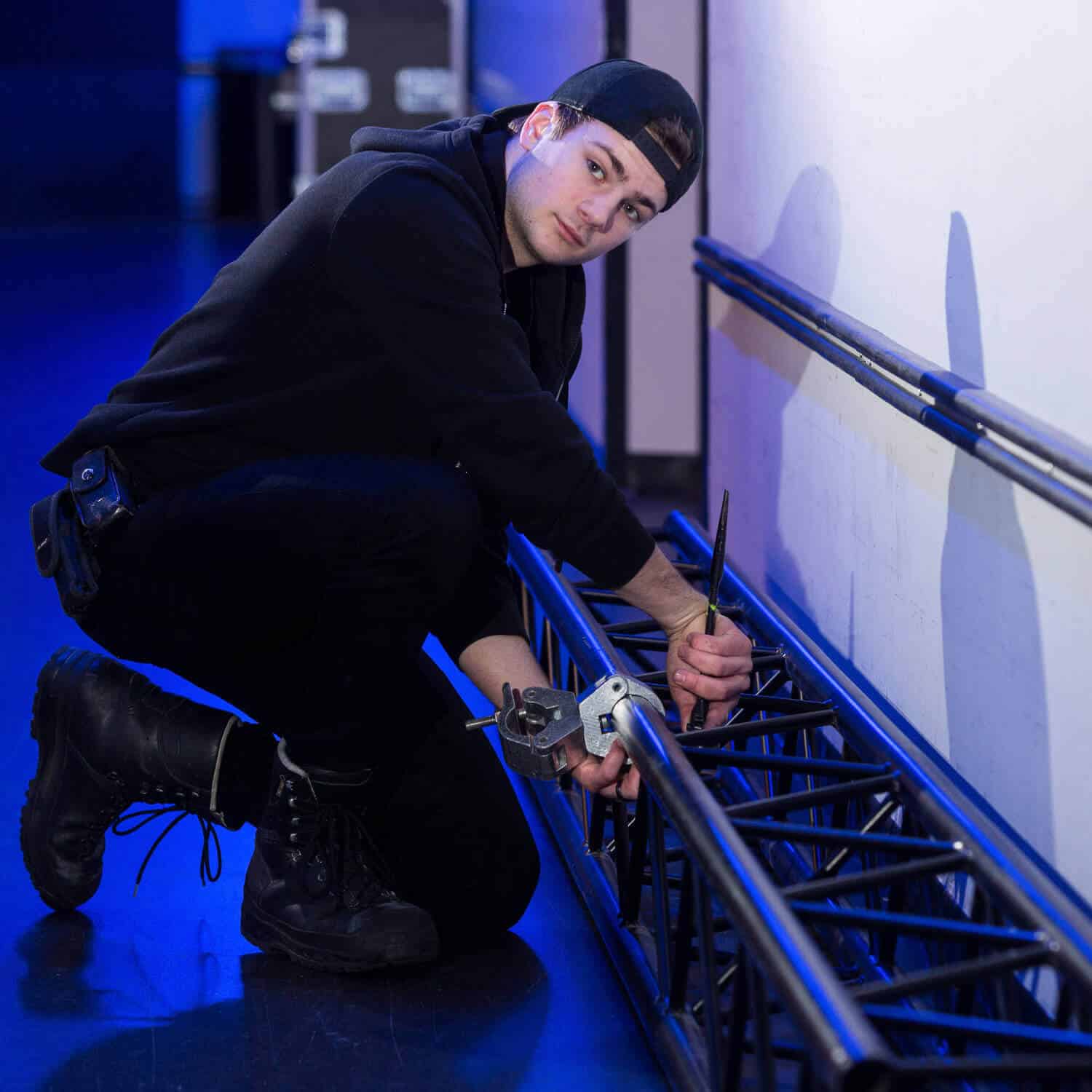 Stage studies. Stagehand.