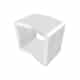 Pouf U-Cube blanc | STOCKHOLM