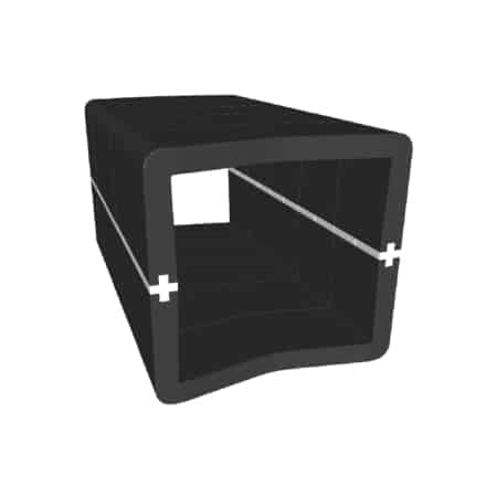 Banquette U-Cube noir raccord blanc | COPENHAGUE
