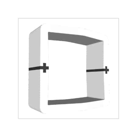 Module U-Cube blanc raccord noir | PARIS