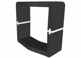 Module U-Cube noir raccord blanc | PARIS