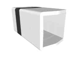 Banquette U-Cube blanc chevron noir | COPENHAGUE