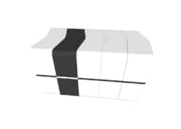 Banquette U-Cube blanc chevron noir à raccord | COPENHAGUE