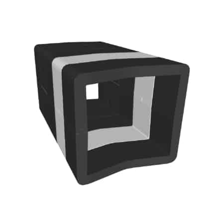 Banquette U-Cube noir chevron blanc | COPENHAGUE