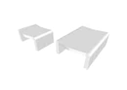 Table basse U-Cube blanc | HELSINKI