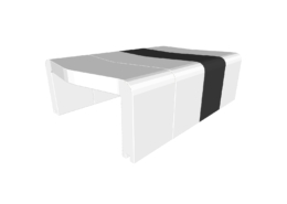 Table basse U-Cube blanc chevron noir | HELSINKI