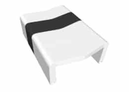 Table basse U-Cube blanc chevron noir | HELSINKI