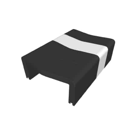 Table basse U-Cube noir chevron blanc | HELSINKI