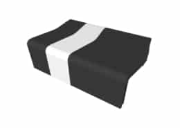 Table basse U-Cube noir chevron blanc | HELSINKI