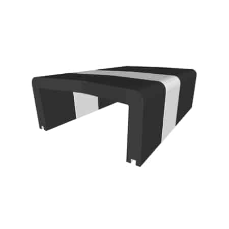 Table basse U-Cube noir chevron blanc | HELSINKI