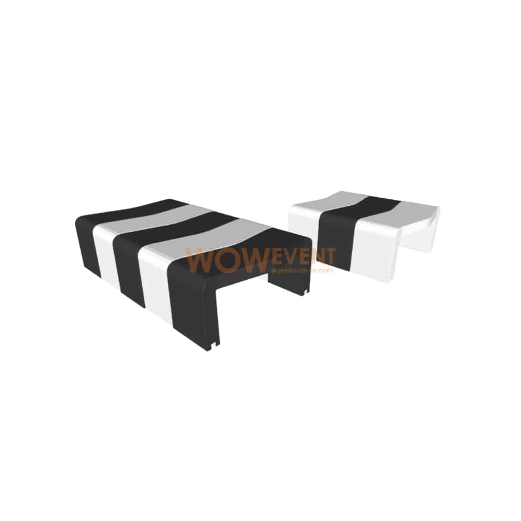 Table basse U-Cube zébrée | HELSINKI