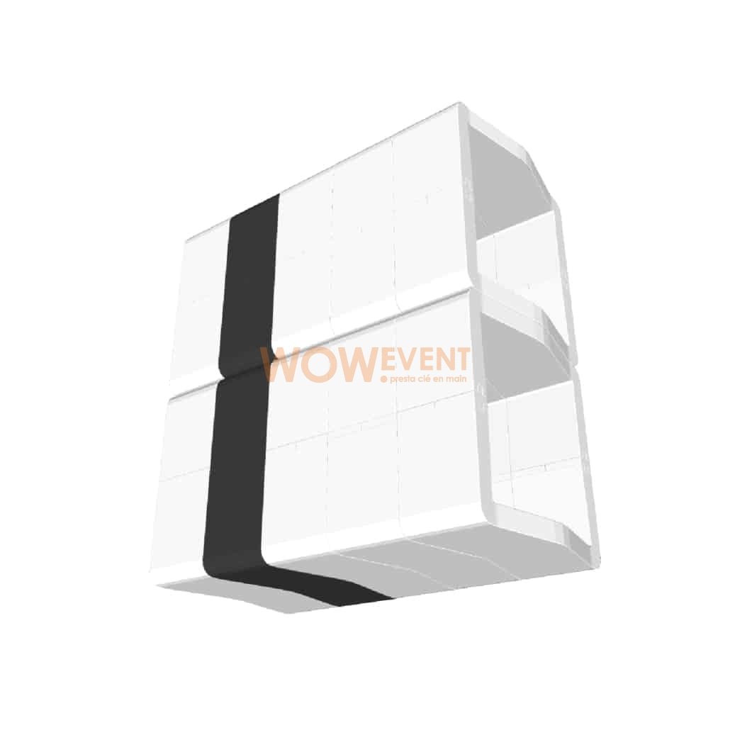 Desk plein U-Cube blanc scapulaire noir | DUBLIN