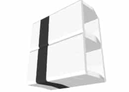 Desk plein U-Cube blanc scapulaire noir | DUBLIN