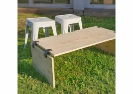 Location table basse en bois format L écoconçu