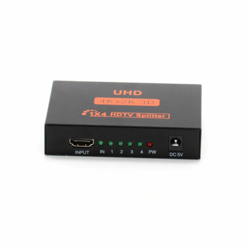 HDMI Splitter 1 in 4 Out 1x4 Hdmi Video Splitter Display Multiple  Duplicate/Mirror Screen,Supports Ultra HD 1080P 4K/2K and 3D,for