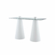 Table de Bar Double Peak conique blanc sur plateau | SLIDE