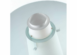 Table de Bar Double Peak conique blanc sur plateau | SLIDE