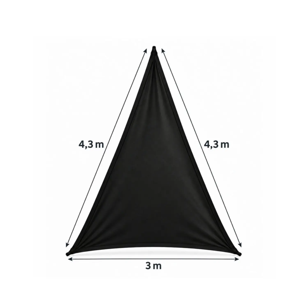Structure triangle en lycra extensible noir | ATHÈNES Structure triangle en lycra extensible noir | ATHÈNES