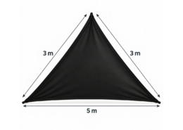 Toile lycra noire triangulaire isocèle 5 × 3 × 3 m | CYCLADES