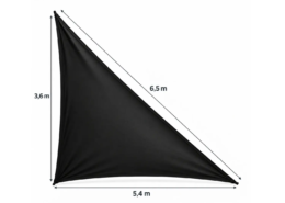 Lycra tendu noire triangle rectangle 3,6 × 5,4 m | MYCONOS Lycra tendu noire triangle rectangle 3,6 × 5,4 m | MYCONOS