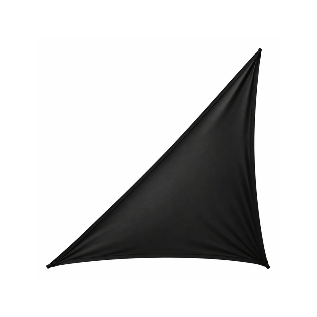 Lycra tendu noire triangle rectangle 3,6 × 5,4 m | MYCONOS Lycra tendu noire triangle rectangle 3,6 × 5,4 m | MYCONOS