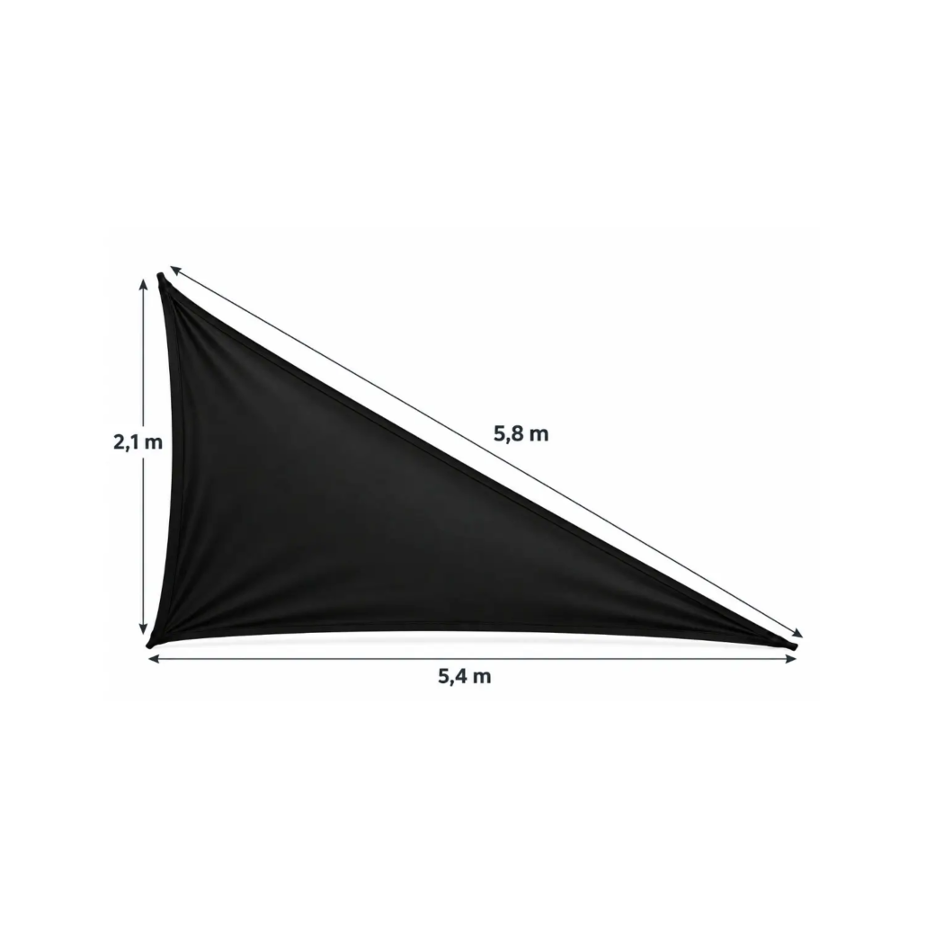Structure lycra noire triangulaire fuselée 2,1 × 5,4 m | SANTORIN Structure lycra noire triangulaire fuselée 2,1 × 5,4 m | SANTORIN