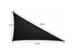 Structure lycra noire triangulaire fuselée 2,1 × 5,4 m | SANTORIN Structure lycra noire triangulaire fuselée 2,1 × 5,4 m | SANTORIN