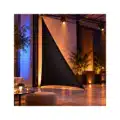 Voile lycra noire triangulaire rectangle THESSALONIQUE 2,7 × 4,6 m pour plafond événementiel