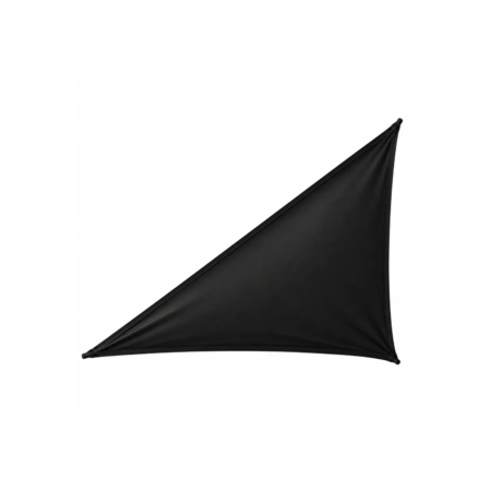 Voile lycra noire triangulaire rectangle THESSALONIQUE 2,7 × 4,6 m pour plafond événementiel